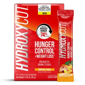Hydroxycut Hunger Control & Weight Loss Powder Sticks – Tropical Peach