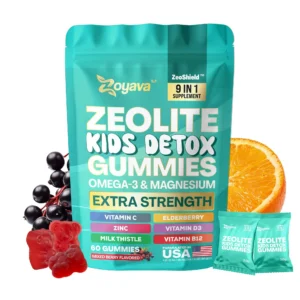 Zoyava Zeolite Kids Detox Gummies – Mixed Berry, 60 Count