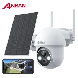 2K Solar Security Camera with Spotlight & 360° View