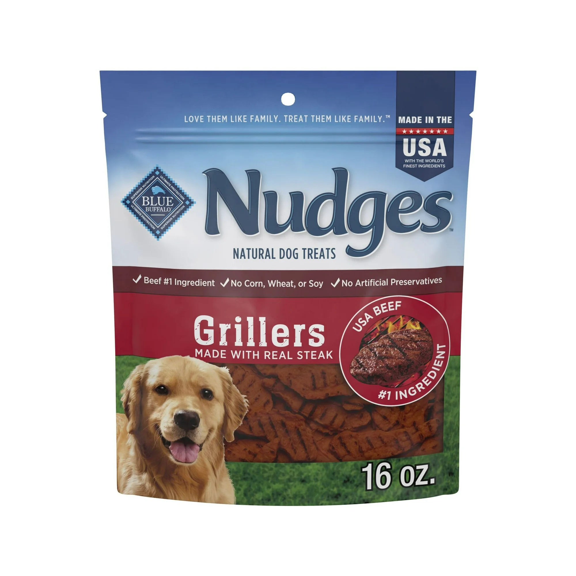 Blue Buffalo Nudges Grillers Natural Dog Treats – Real Steak